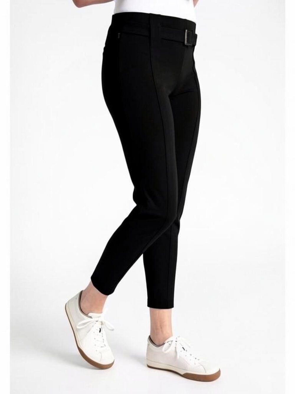 New Betabrand Black Skinny Belted High Waist Dress Pant Yoga Pants XXLarge